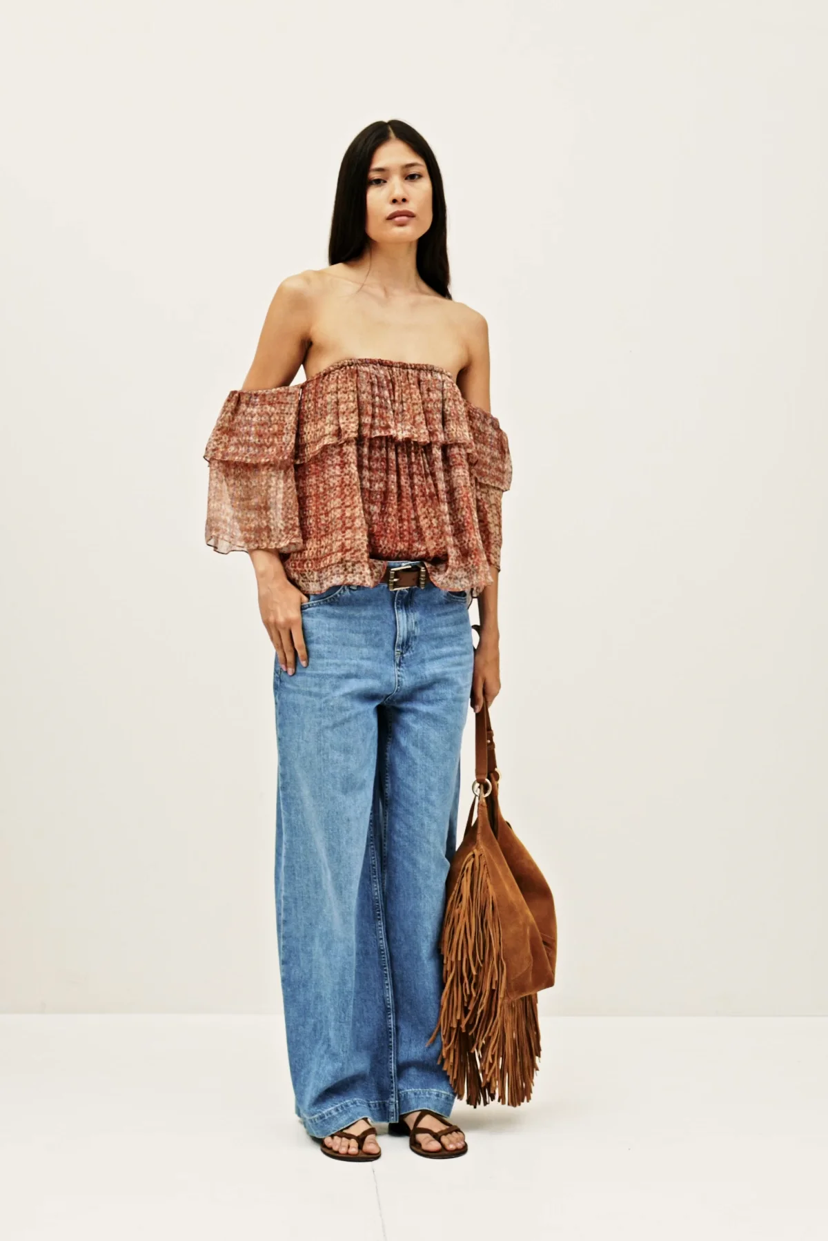 Removable Sleeve Bustier Top Rush Pink // ba&sh US