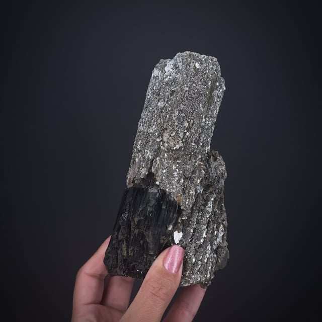Muscovite ps. Elbaite on Schorl Tourmaline