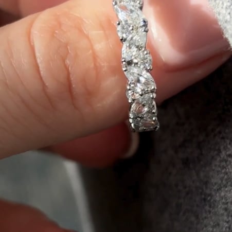 Marquise and Round Fashion Eternity Band(2.5 TCW)