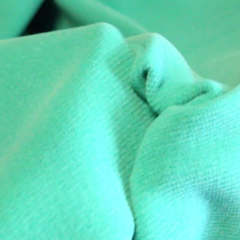 Vidéo: Drap de laine double chevron "Duffle coat" - Menthe