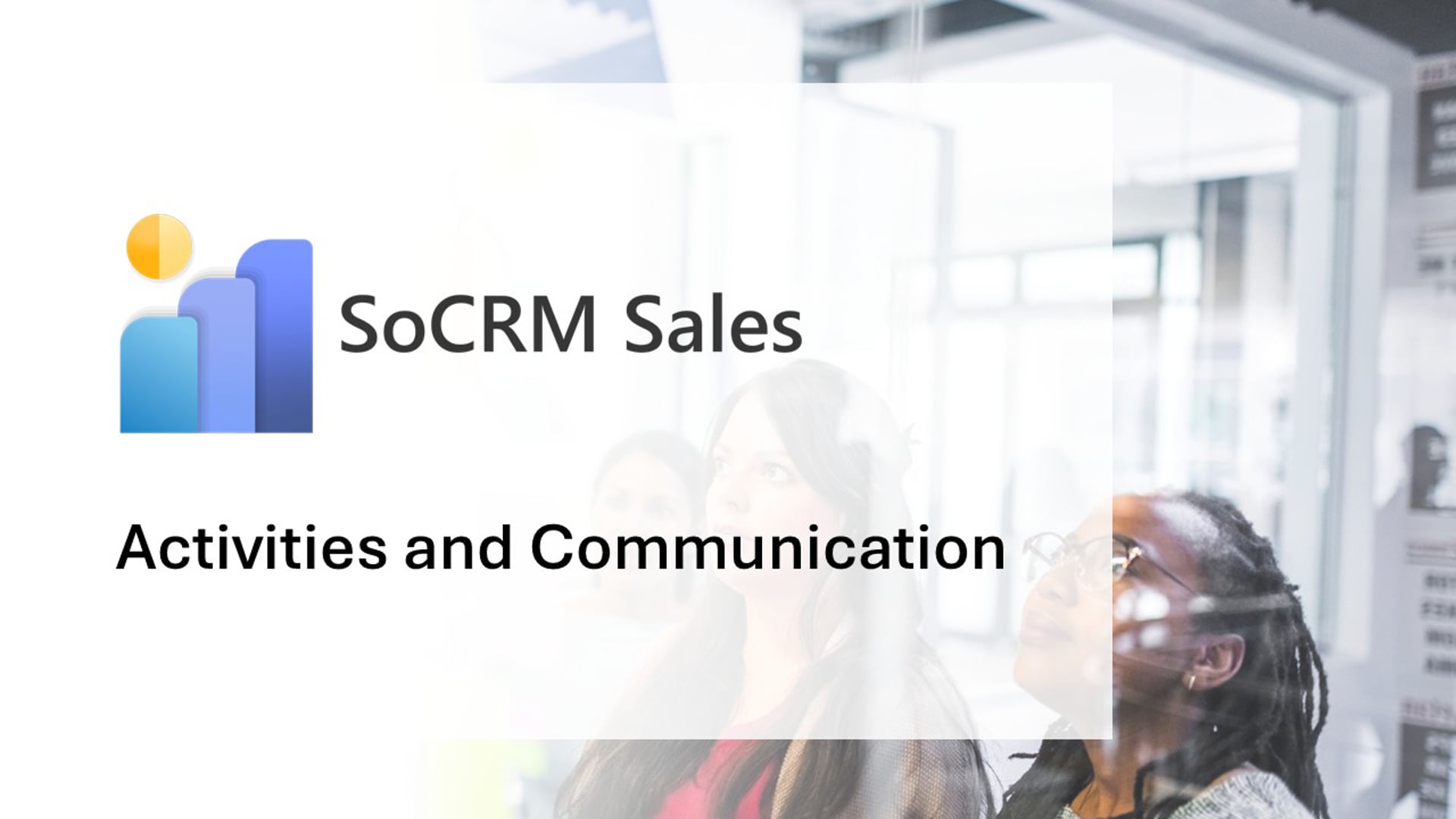 SoCRM Sales - Activities and Communication