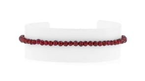 16.00 ct. t.w. Garnet Bead Bracelet in 18kt Gold Over Sterling