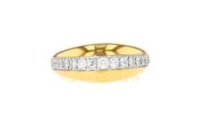 .50 ct. t.w. Diamond Tapered Ring in 18kt Gold Over Sterling