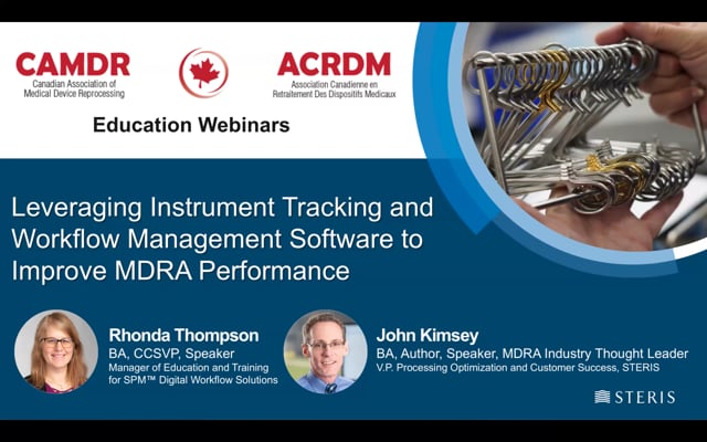Leveraging Instrument Tracking And Workflow Management Software To Improve MDRA Performance