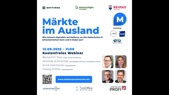 Märkte im Ausland: Wie schaut’s eigentlich auf Mallorca, an den italienischen & schweizerischen Seen und in Dubai aus?