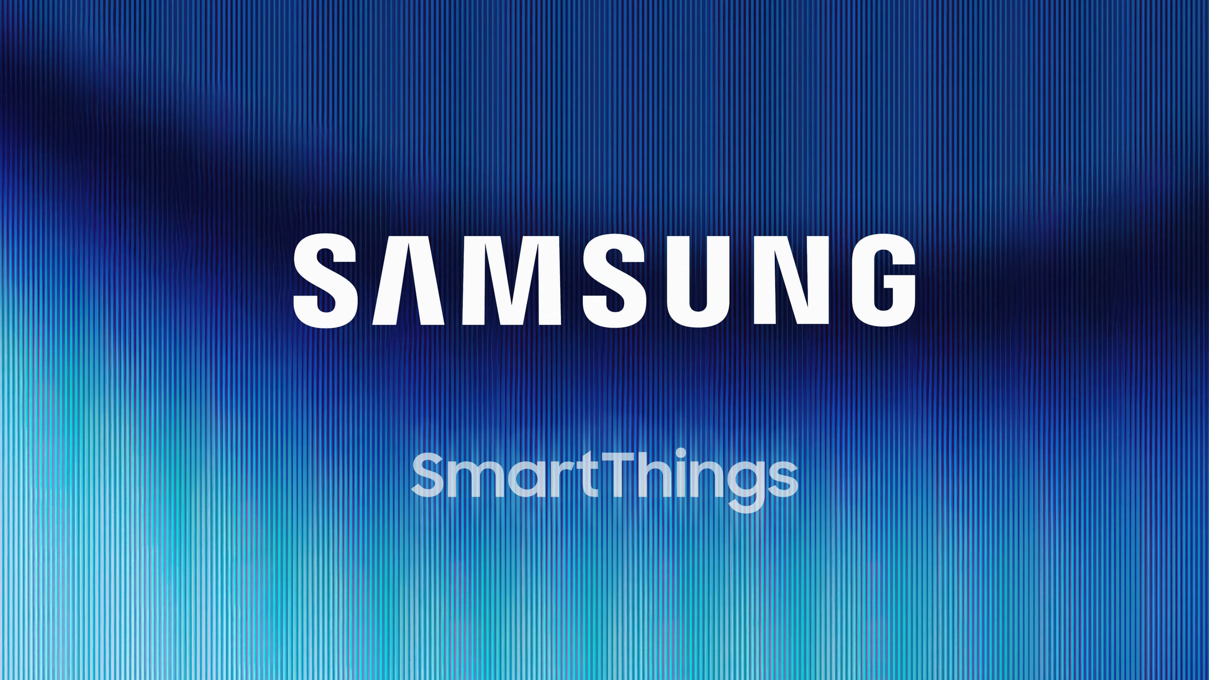 Cold blue glass-like frame from the Samsung SmartThings campaign