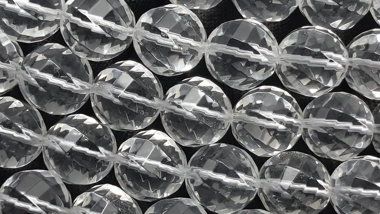 クリスタル（天然水晶） ラウンドカット14mm ｜天然石ビーズの卸問屋