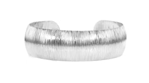 Italian Sterling Silver Textured Cuff Bracelet