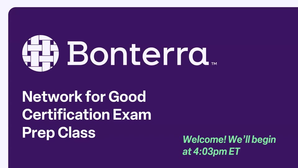 Network for Good Certification Exam Prep Class