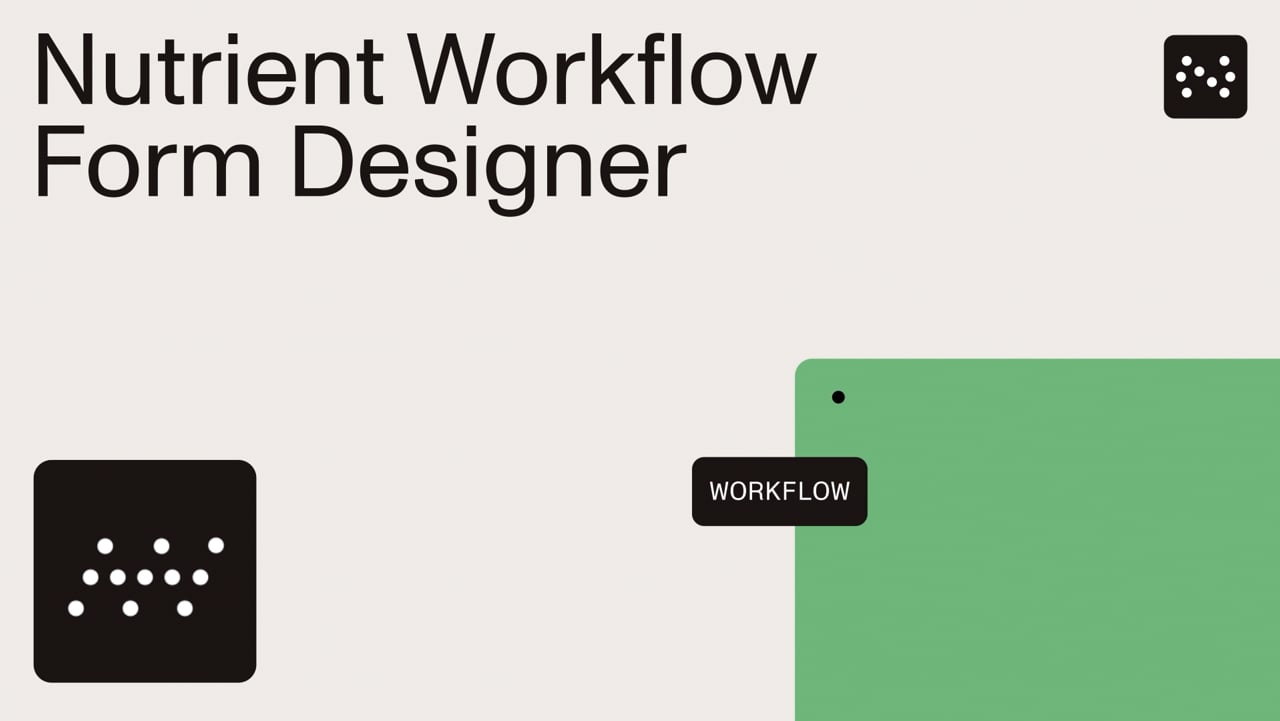 Nutrient Workflow Form Designer