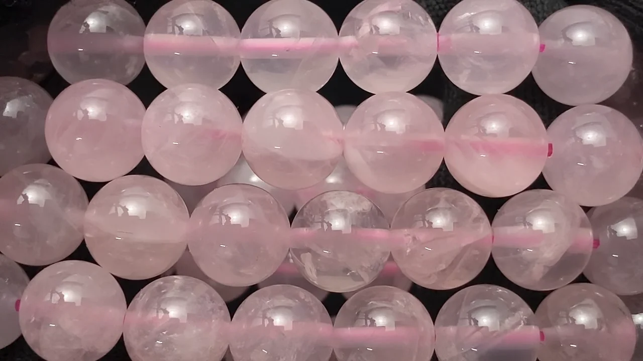 ローズクォーツ（産地・マダガスカル） ラウンド10mm ブレスレット