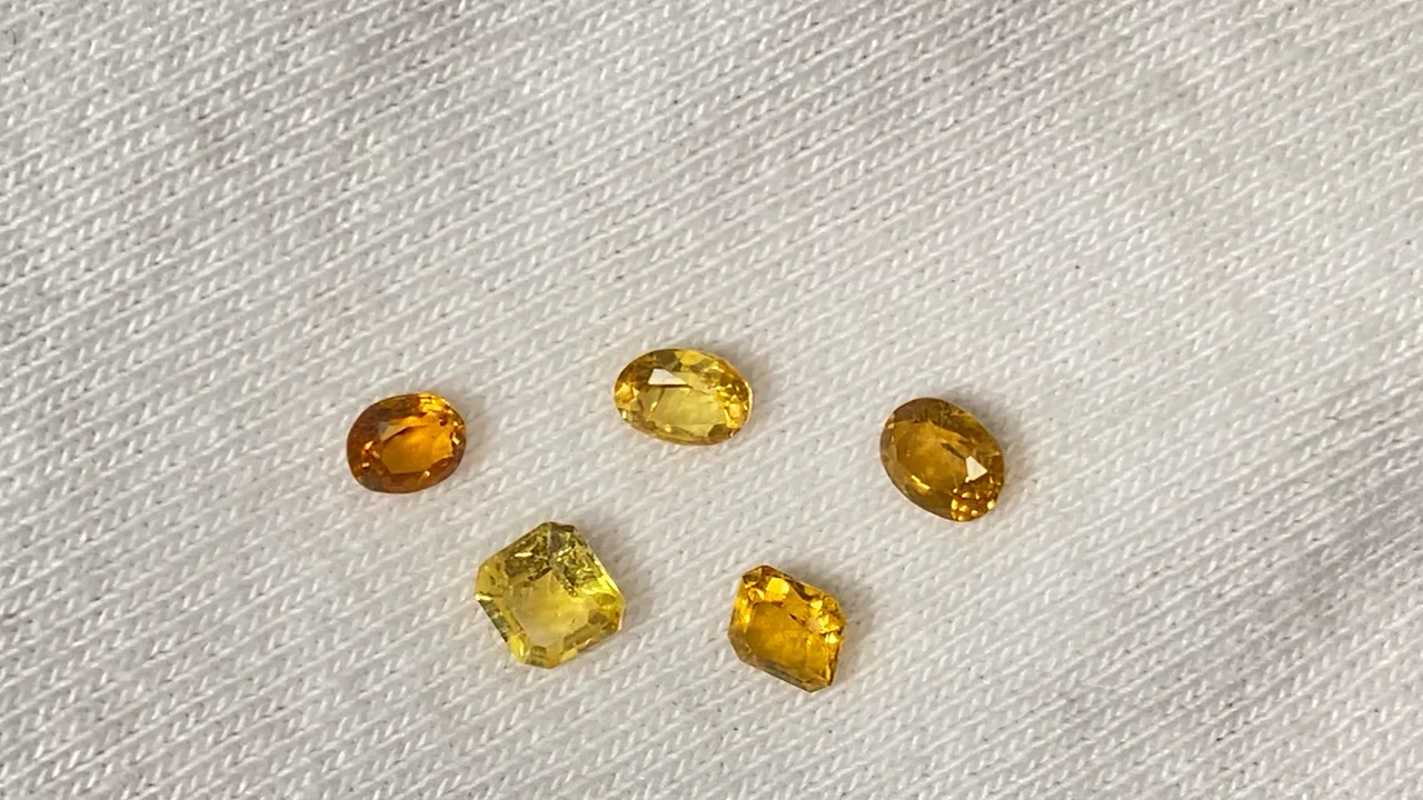 動画】【1点もの】宝石質コンドロダイト ルース ファセットカット 5粒