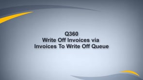Write off Invoices