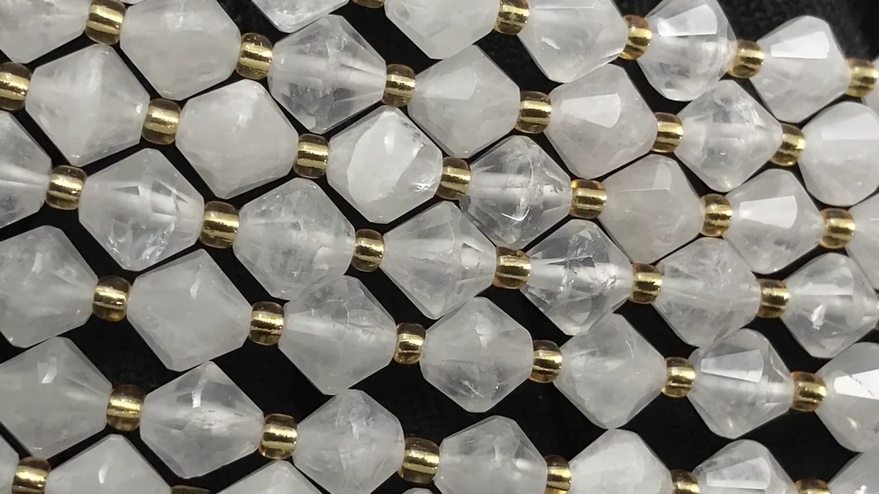 クリスタル ソロバンカット8×8×8mm 1連｜天然石ビーズの卸問屋・通販