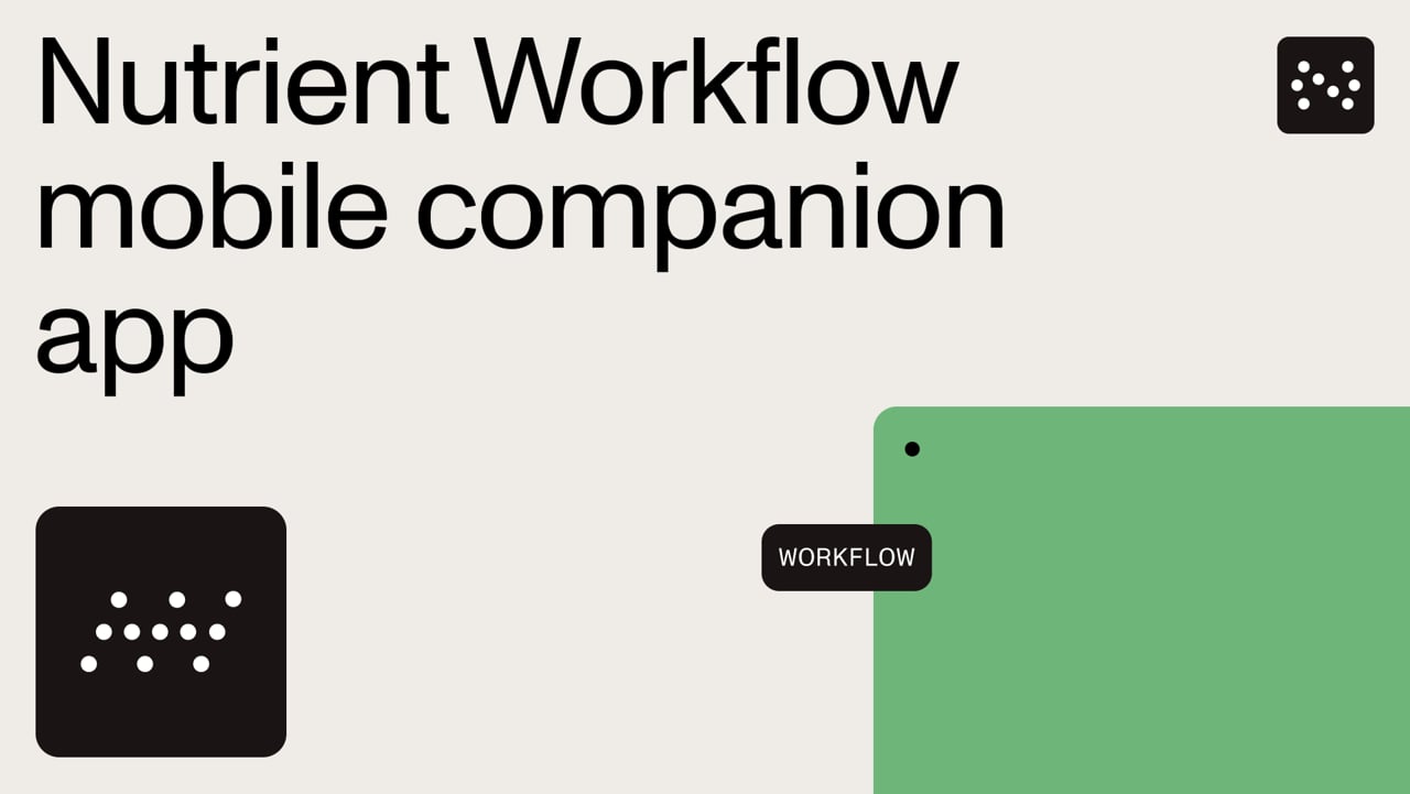 Nutrient Workflow Automation mobile app overview