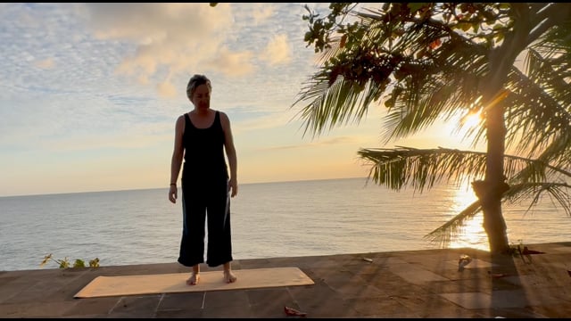 Chi gong by the amed sea