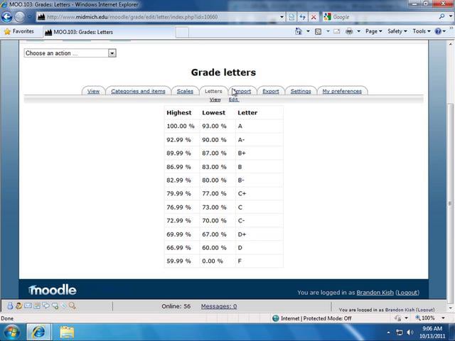Moodle - Adjust Your Grading Scale on Vimeo