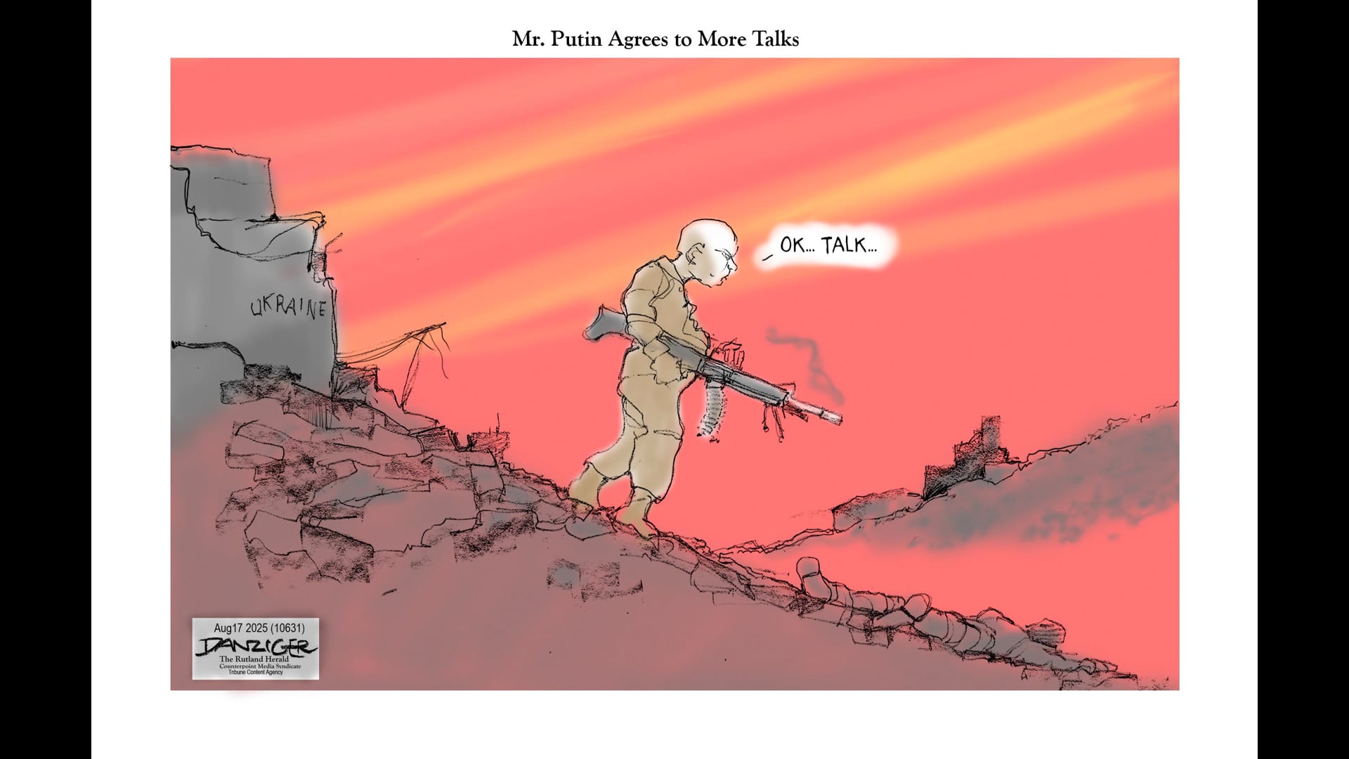 Putin Talks , Jeff Danziger