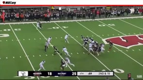 3-Penalty Enforcement for fouls under two minutes in the half, holding foul with run ending out of bounds