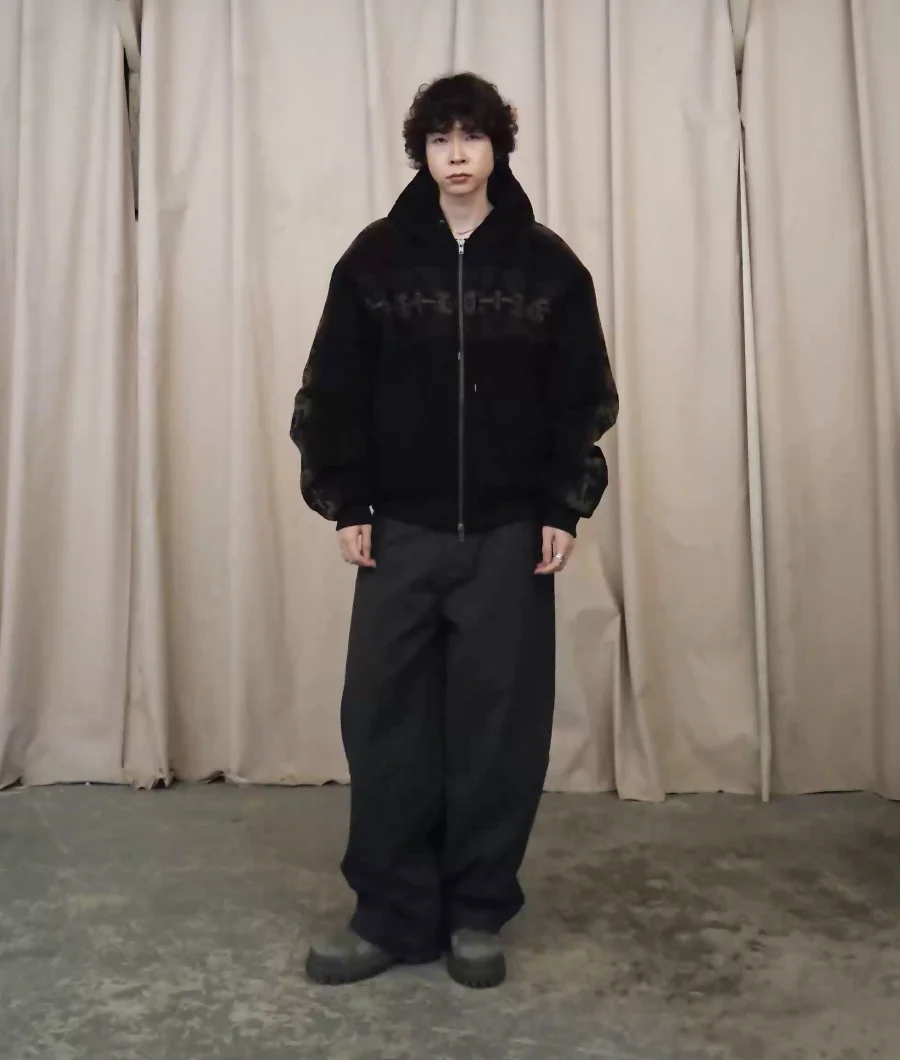 nugu アウター GJ097 Native Pattern Hooded Jacket (BLACK) | ファッション通販