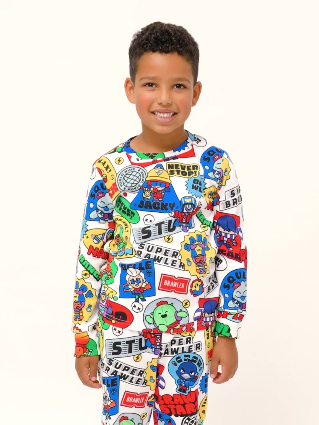 סט פיג’מה ארוכה דקה BRAWLSTARS