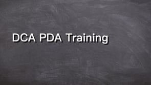 DCA PDA Training