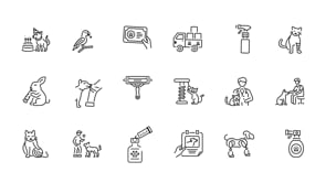 Animated Pet and Veterinary Icon Set, an Outline Icon by Prosymbols (Thumbnail 4 of 4)