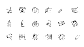 Animated Crafting and DIY Doodle, an Outline Icon by Vectors Market (Thumbnail 5 of 5)