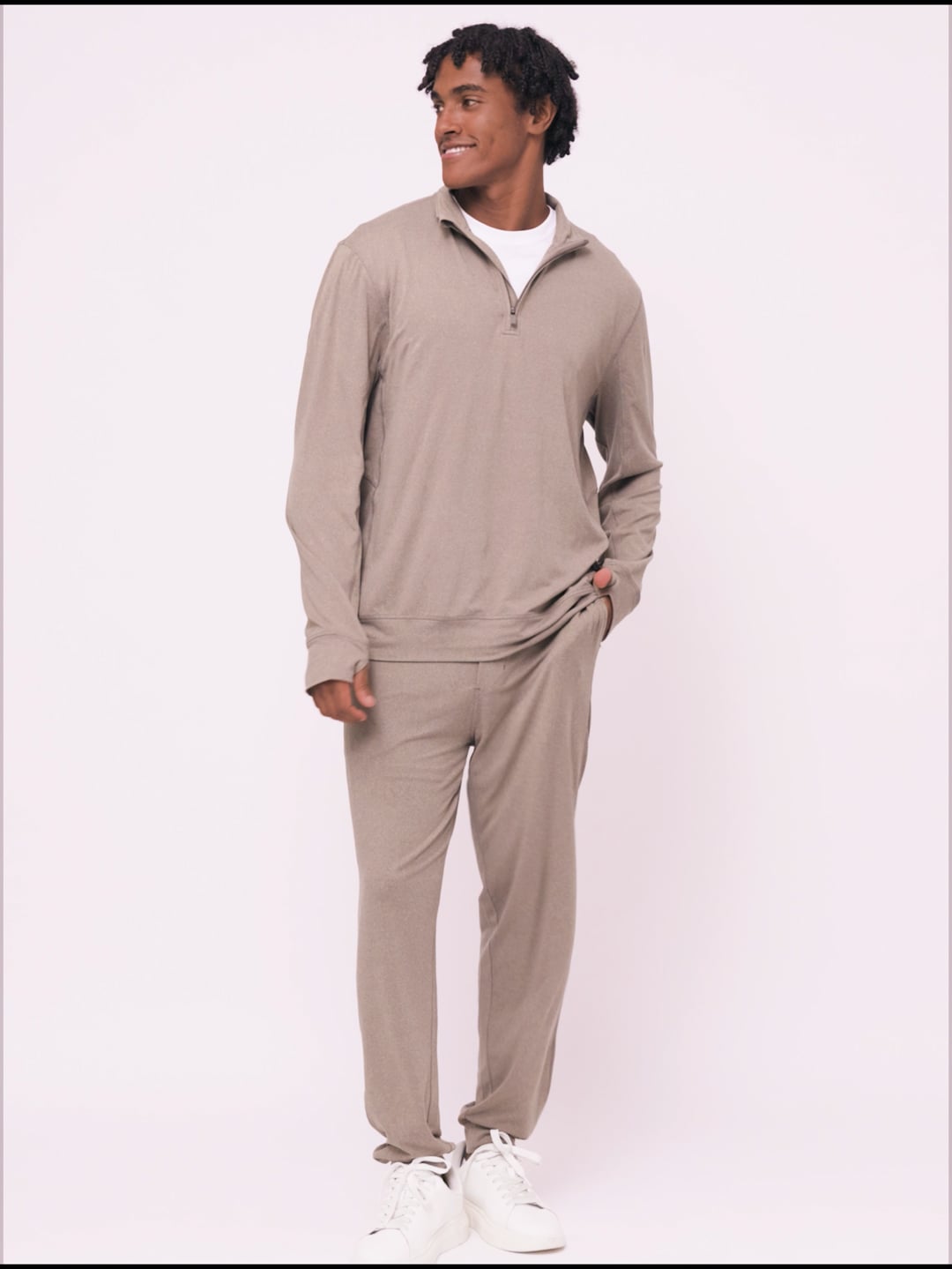 סווטשירט עם חצי רוכסן