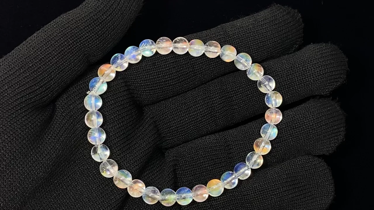 動画】【1点もの】宝石質アンデシンラブラドライトAAAA ラウンド6mm 1