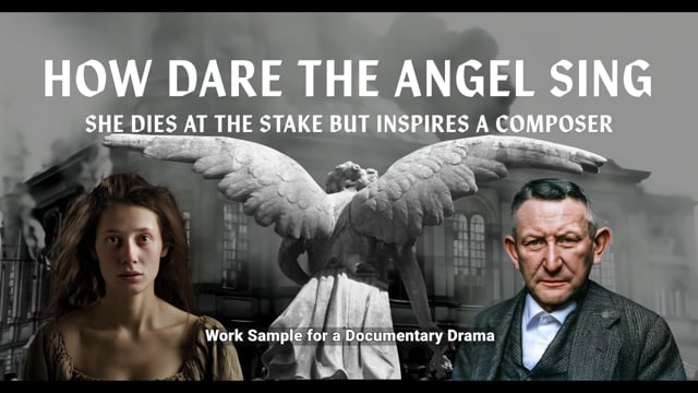 This 17 min. work sample demonstrates the access and research to date, and a suggested style and tone. Specifically it shows: 

•	Interviews and B-roll we shot in Germany in 2023 of key people responsible for staging the opera: the conductor, director, and dramaturg at Theater Magdeburg 
•	Scenes from the opera performance as both our B-roll and the Theater’s own footage 
•	Our B roll of behind the scenes production of the opera
•	Original footage of geographic locations: Eugen’s stolperstein, Berlin and the Weißensee Cemetery
•	Stock footage geographic locations: San Francisco, Sobibor, extermination camp, Poland
•	Representation of the fictional spirit character of Grete Minde as a narrative observer for storytelling purposes
 •             Current news clips of anti-immigrant, white power and antisemitic rallies 
•	Sample animation (Generative AI) to envision historical reenactments and geographic locations of the two protagonists. Why? There is no documentation of Grete Minde in the 1600s and only 3 photos that we have been able to source to date of Eugen Engel in the 1930s. The animation is used to show how these historical reenactments could go and as a cost saving device. We are open to further creative direction for development of the story
•	We hear also some of Eugen’s music from the opera.

Note: The use of public domain imagery, current news clips, historical and animated images is for the purpose of this application and not for theatrical, community screenings.