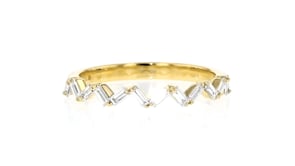 .35 ct. t.w. Baguette Lab-Grown Diamond Zigzag Ring in 18kt Gold Vermeil