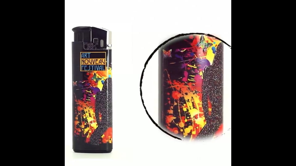 BRIQUET PERSONNALISABLE BIC® PAILLETTES 'FIREFLAMME'