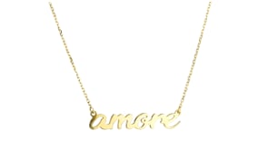 Italian 14kt Yellow Gold Amore Necklace