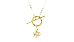 Italian 14kt Yellow Gold Swimming Fish Charm