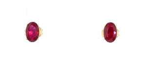 .70 ct. t.w. Oval Lab-Grown Ruby Stud Earrings in 18kt Gold Vermeil