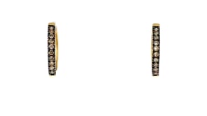 .50 ct. t.w. Brown Diamond Hoop Earrings in 18kt Gold Over Sterling