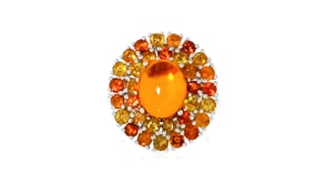 Amber Ring with 1.90 ct. t.w. Orange and Yellow Citrine in Sterling Silver