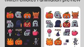 Twitch emotes animated for Halloween, an Object Graphic by MariiaVD (Thumbnail 3 of 3)