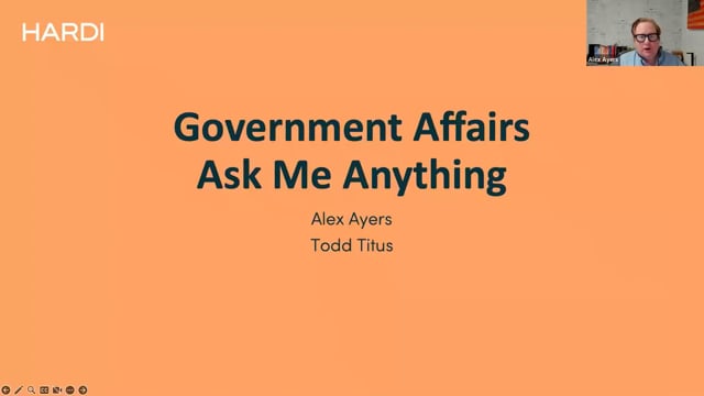 HARDI Government Affairs - Ask Me Anything August 2025