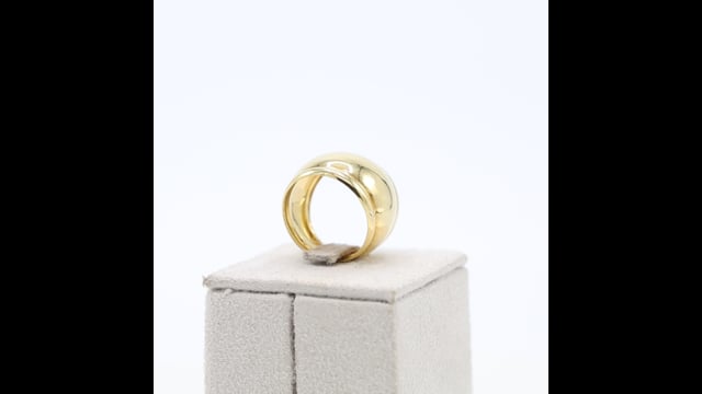 Anel em Ouro Amarelo Largo e Abaulado