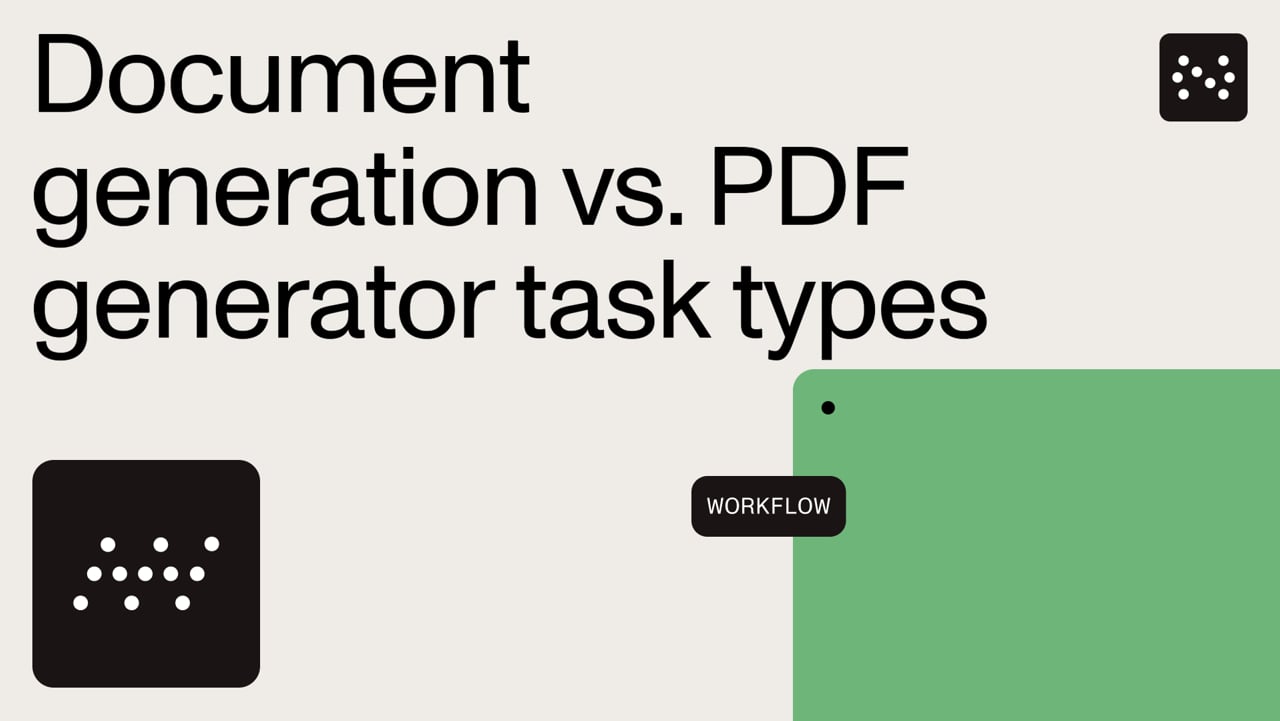 Document generation vs. PDF generator: When to use each in your workflow