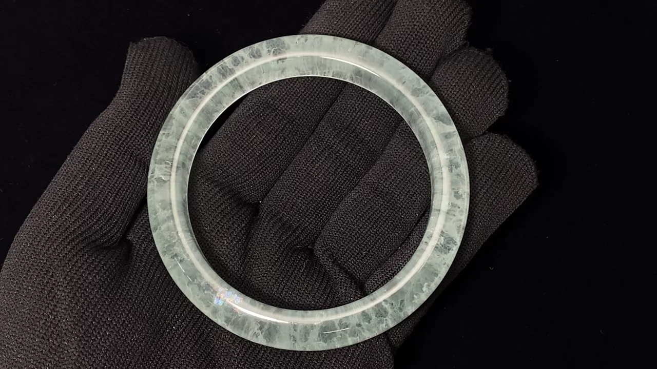希少・現品限り】ラビットヘアフローライト 天然石 ブレスレット 18mm 