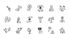 Animated Freedom Icon Art Set, an Outline Icon by Prosymbols (Thumbnail 4 of 4)