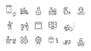 Animated Shopping Icon Art Set, an Outline Icon by Prosymbols (Thumbnail 4 of 4)