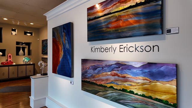 Kimberly Erickson: Abstract Alcohol Ink on Aluminum at Gallery 1802