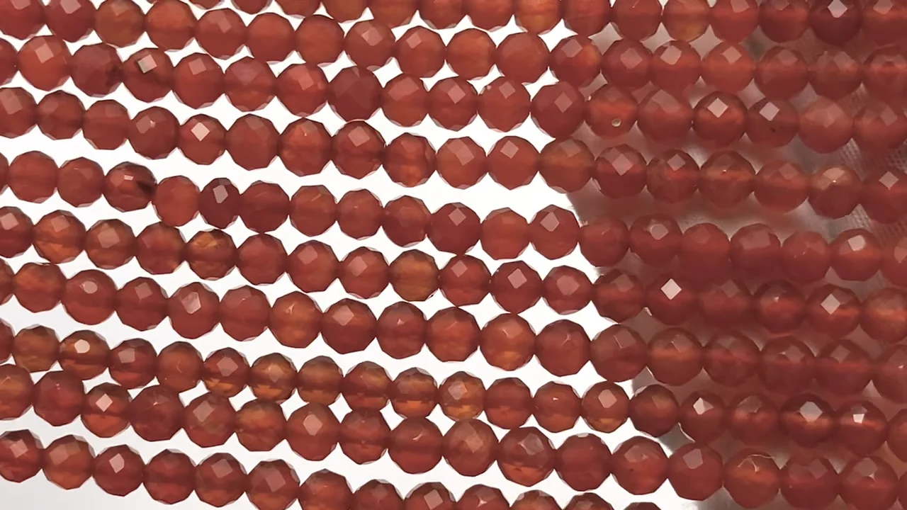 カーネリアン ラウンドカット4mm ｜天然石ビーズの卸問屋・通販