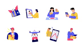 Animated Delivery Illustration Set, a Transportation Illustration by Brickclay (Thumbnail 5 of 5)