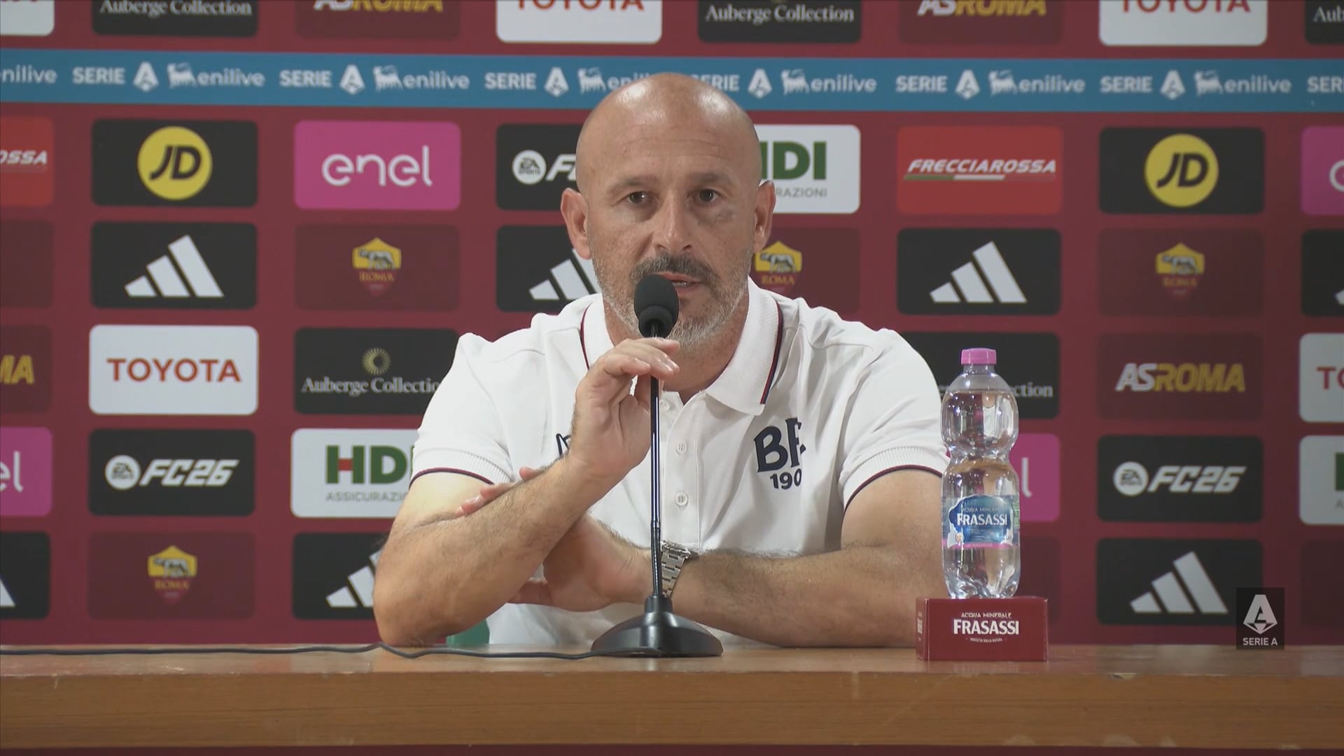 Il Bologna comincia male e perde contro la Roma, Italiano: “Non si può lavorare in questo modo”