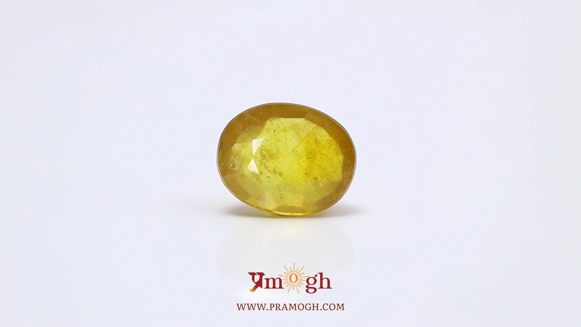 Saphir jaune naturel de Thaïlande certifié 4,6 carats (1 pièce